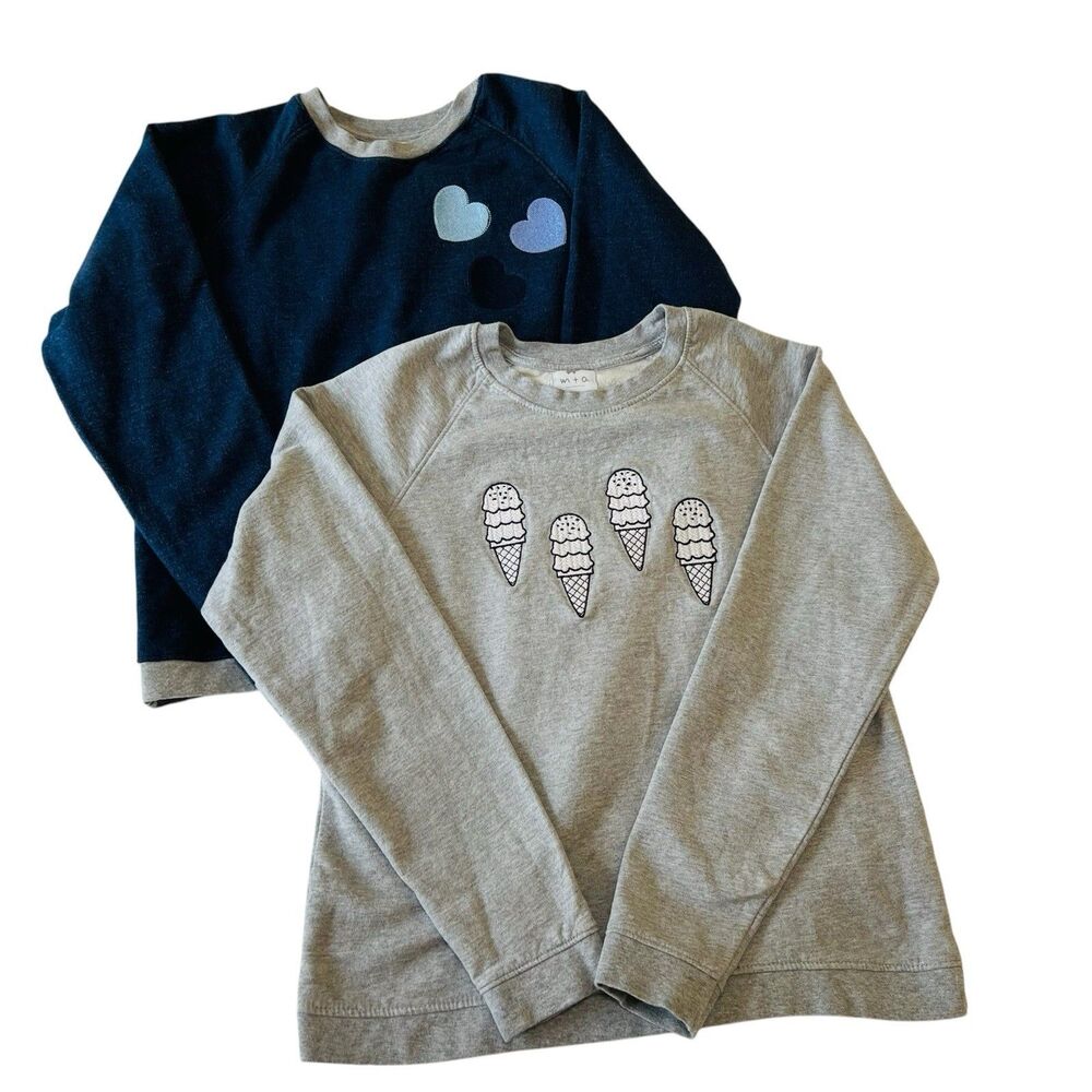 Organic Cotton Sweatshirts Monica + Andy  Embroidered Adult Small Set Of 2